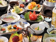 飲泉、自家源泉かけ流しの秘湯 観音温泉:夕食(一例)