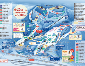 舞子スノーリゾートのコースマップ