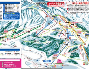 石打丸山スキー場のコースマップ