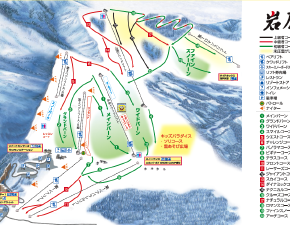 岩原スキー場のコースマップ
