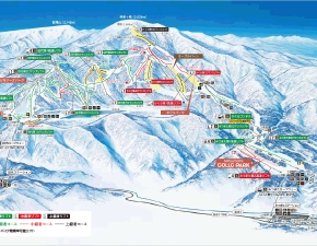 かぐらスキー場のコースマップ