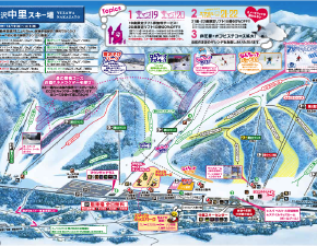 湯沢中里スノーリゾートのコースマップ