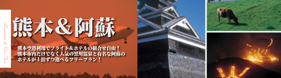 関東発 関西発 熊本へjalで行く格安パック 選べるフライト ホテル 熊本フリープラン2日 3日 4日 5日