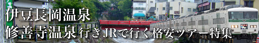 修善寺温泉・伊豆長岡温泉へJR特急で行く格安ツアー情報