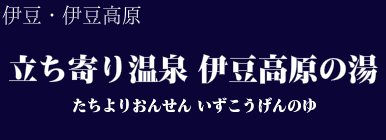 立ち寄り温泉 伊豆高原の湯