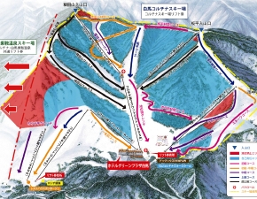 白馬コルチナスキー場のコースマップ
