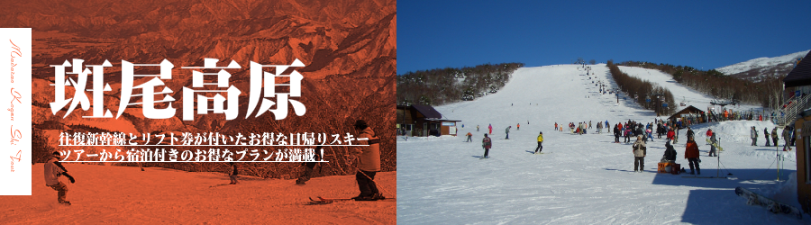 斑尾高原スキー場へJR新幹線で行く格安スキーツアー情報