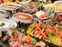 むいか温泉ホテル（夕食バイキング一例）