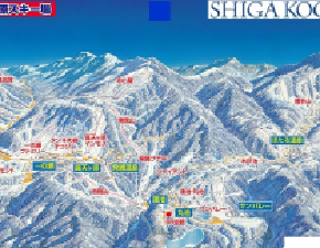 志賀高原スキー場のコースマップ